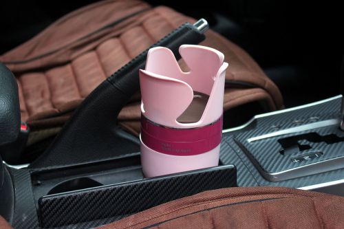 Car vehicle-mounted multi-fouctional storage cup phone holder accessory pink