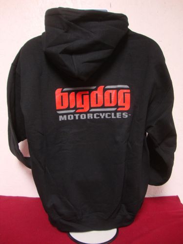 Big dog motorcycles 2 xlarge black sweatshirt signature logo  front/back design
