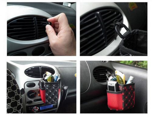 New car suv air vent outlet storage box bag phone sunglass holder organizer 2