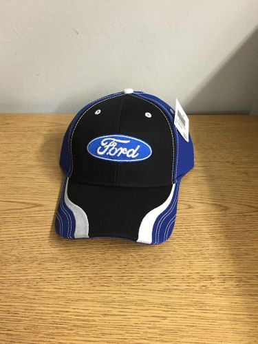 Ford oval black white and blue ball cap