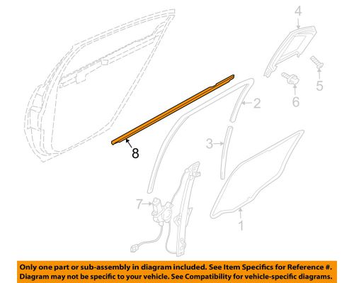 Mitsubishi oem 04-12 galant glass-rear door-inner weather strip right mr599964