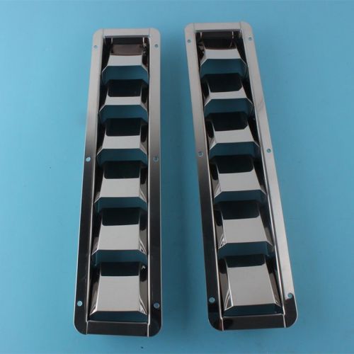 6 louvered engine vents polished stainless steel marine boat bilge vents a pair