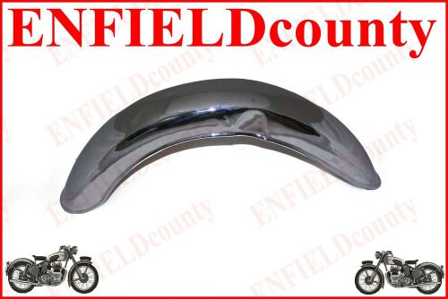 Norton featherbed slimline chrome plated front mudguard with bracket @ ecspares