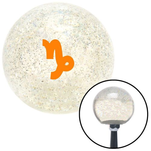 Orange capricorn clear metal flake shift knob with m16 x 1.5 insertshift oem