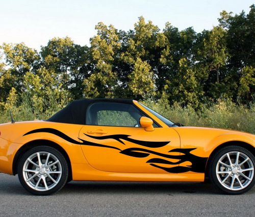 Car decal vinyl sticker side stickers body decals racing flames for mx-5 #1105
