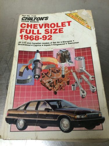 Chilton repair manual 7135 for 1968-1992 chevrolet full size