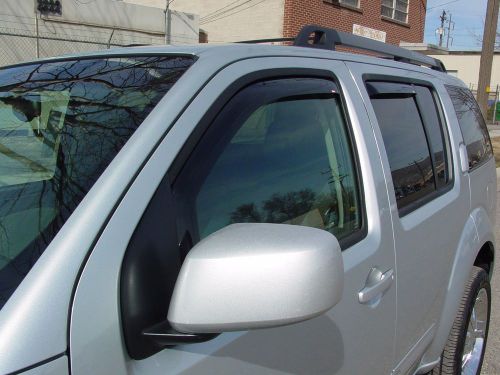 In-channel wind deflectors for 2005 - 2012 nissan pathfinder