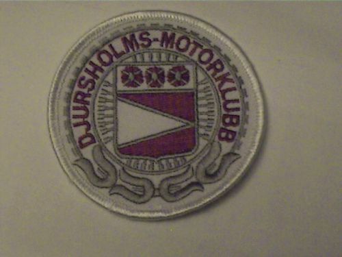 Djursholms-motorklubb,foriegn auto car club patch rare