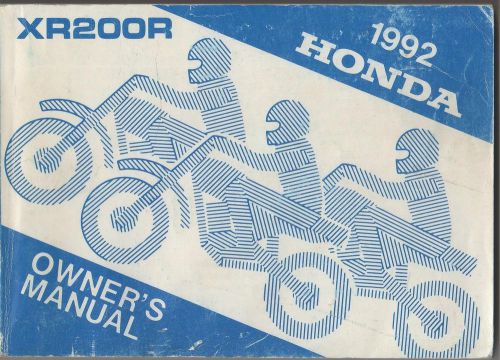 1992 honda motorcycle xr200r owners manual (501)