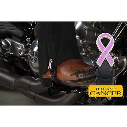 Biker boot straps boot straps  breast cancer 6&#034;