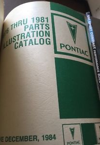 Pontiac 1976 thru 1981 dealer parts illustration catalog