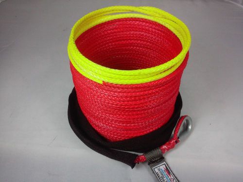 3/16&#034; x 50 feet thimble only synthetic winch rope wire replacement atv utv
