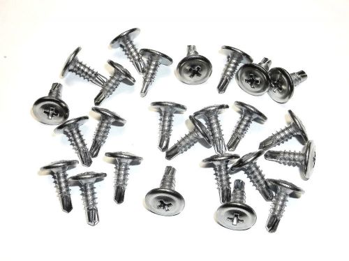 Gm truck chrome self tap wheel molding screws- qty.25- #8 x 1/2&#034;low profile-#230