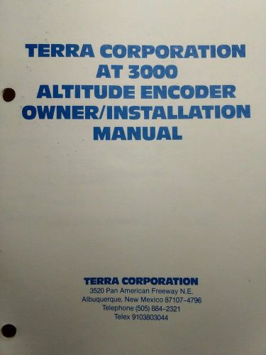 Terra at 3000 encoder install owner manual