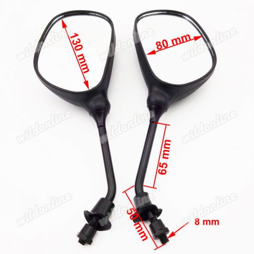 8mm motorcycle rearview mirror for atv quad pit dirt motor bike moped scooter