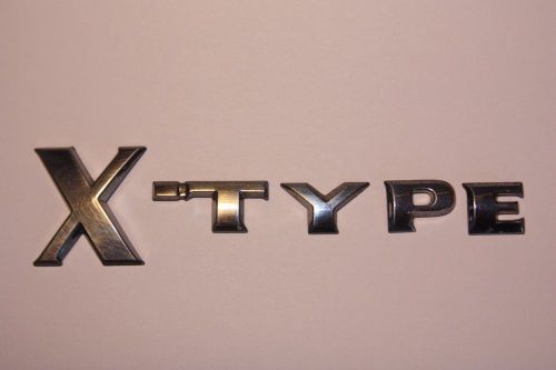 02 03 04 05 06 jaguar x-type xtype rear trunk emblem nameplate badge chrome