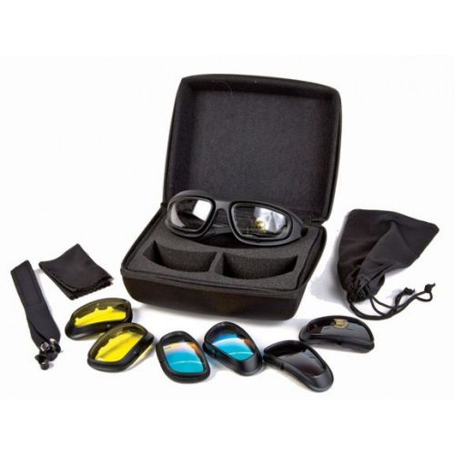 Biker goggles set with carrying case changeable lens riding glasses