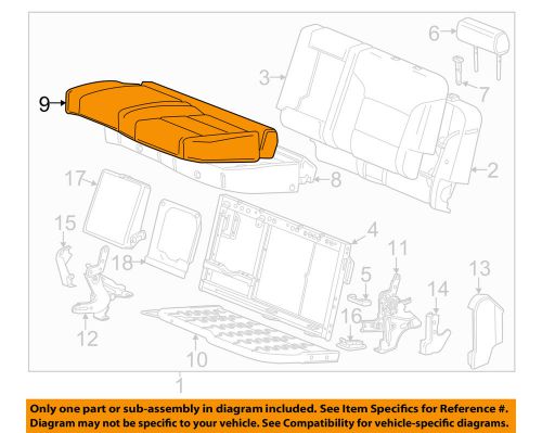 Gm oem rear seat-seat cover 22944278