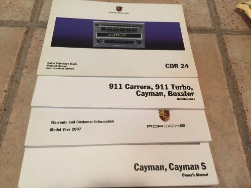 Porsche cayman or s oem owners manual books complete set 2005 2006 2007 2008