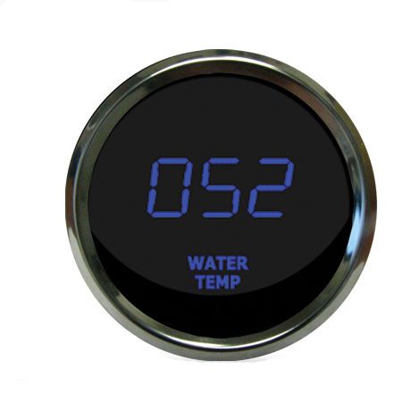 Intellitronix digital water temperature gauge blue / chrome bezel ms9113-b usa