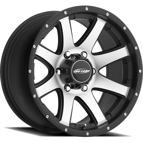 20x9 machined black pro comp series 86 86 6x135 +0 wheels 37x12.50r20lt tires