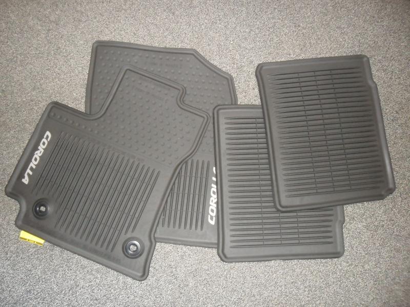 2014 toyota corolla auto black all-weather floor mats brand new oem 4-piece set!