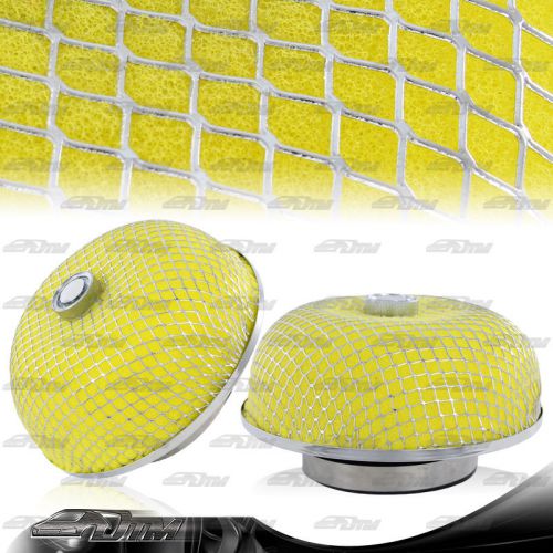 Universal micro foam 3 inch outlet mushroom cold air intake turbo filter yellow