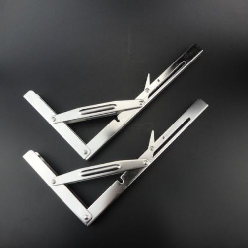 2x s.s  polished folding shelf bench table folding shelf table bracket exquisite