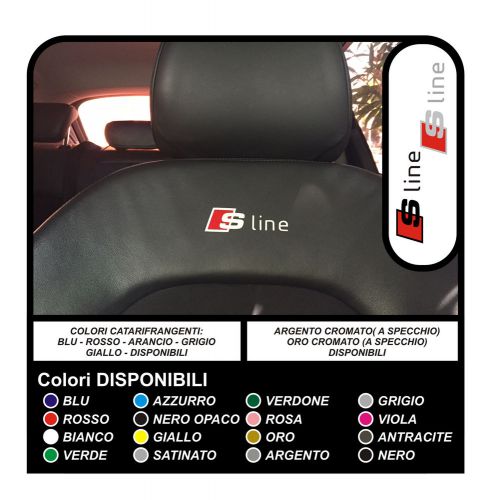 5x Audi RS Sticker for leather seats and other flat and smooth surfaces 