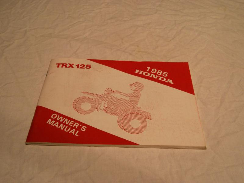 1985 honda trx 125 owner's manual