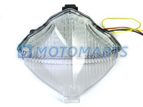 Clear led tail light with turn signal integrated for yamaha yzf r1 04 05 06
