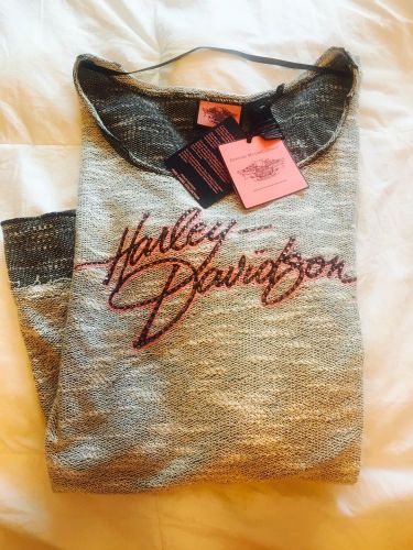 Harley davidson pink label french terry long sleeve shirt women&#039;s xl