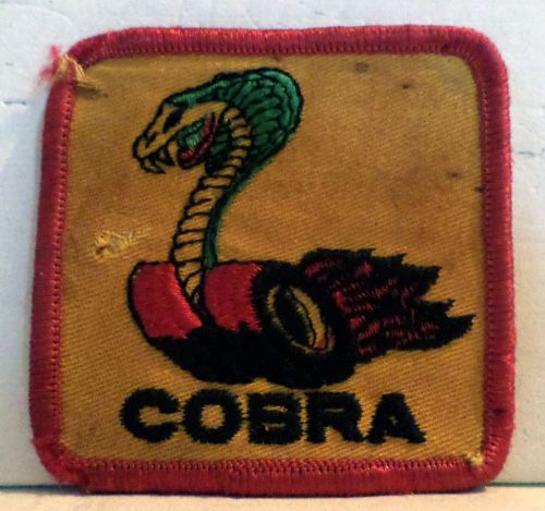 Vintage cobra automobile 3&#034; sew on patch loose vg