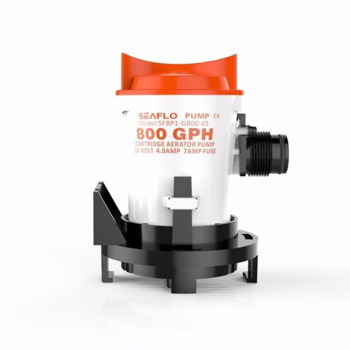 Seaflo 12v 800gph cartridge submersible bilge pump side mount marine boat camper