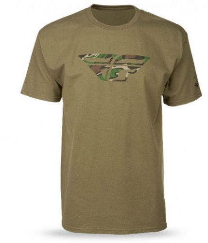 Fly racing camo tee army green t-shirt size xlarge
