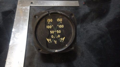 Old antique wwii, airplane gauge, an 5795 t6a, thomas edison inc af44 temp.