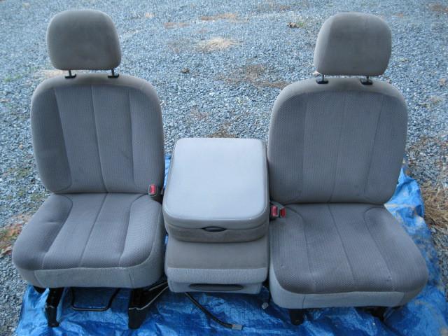2002-2005 dodge ram 1500 seats tan brown cloth armrest console electric manual 