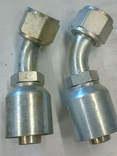 Parker hydraulic fitting 43 series part # 13743-12-12 lot of 2