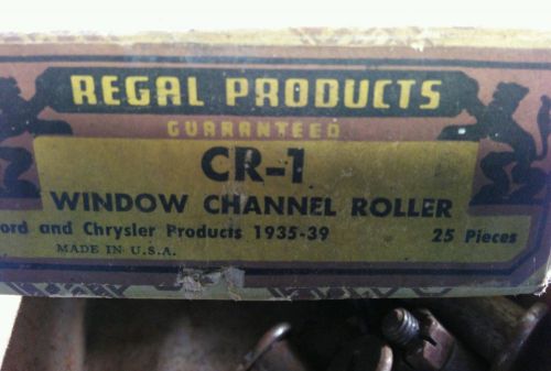 Ford chrysler window channel rollers 1935 1936 1937 1938 1939 nos