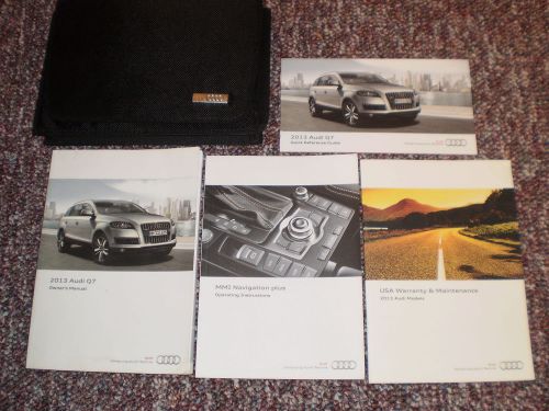2013 audi q7 suv owners manual books navigation guide case all models