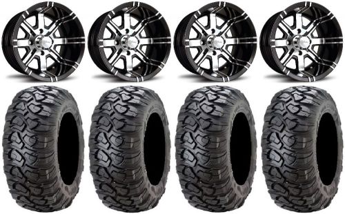 Fairway alloys aggressor wheels 12&#034; 23x10-12 ultracross tires ez-go &amp; club car