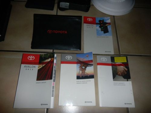 2013 toyota avalon owners manual set + free shipping