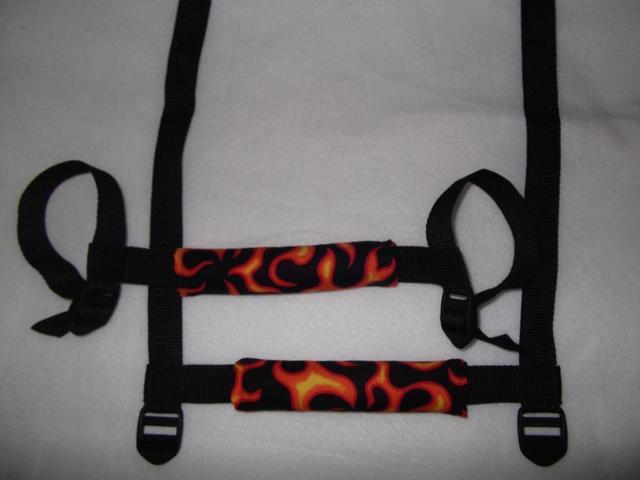 Flame print rollbar grab handles - jeep/rzr/off road vehicles - up to 3.5" dia
