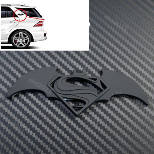 Black bat superman emblem auto car adhesive 3d logo sticker cartoon for bmw audi