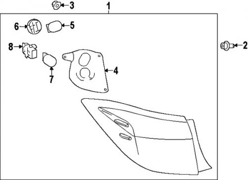 Toyota 8156002750 genuine oem combo lamp assy