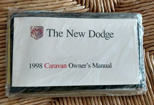 1998 dodge caravan owner manual set &amp; black dodge factory case new in plastic