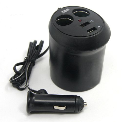 Tirol Auto Cigarette Charger 2 Way Twin USB Cup Power Splitter Adapter 5V/2A VG, image 1
