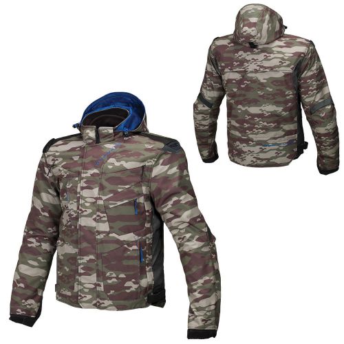 Macna motorcycle redox jacket green camo 2xlarge men coat safetech ce protection