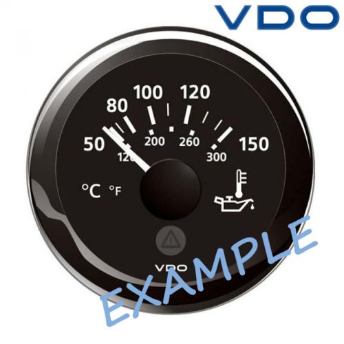 Vdo viewline engine oil temperature gauge 52mm 2&#034; 50-150c white a2c59510561