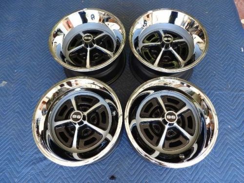 1968-1970 set of 4 15x7 &amp; 15x8 ss chevelle 396 ss  camaro ya style wheels nice